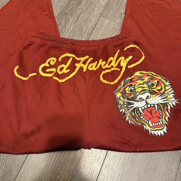 Ed Hardy tiger wide leg sweatpants - Picture 3 of 6